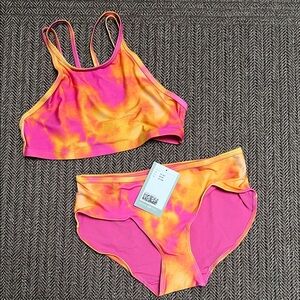 H&M Vibrant Pink and Orange Bikini